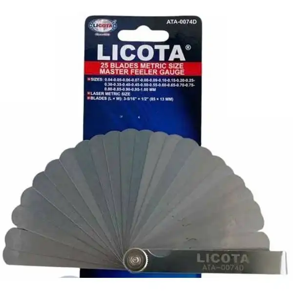 0.05-1mm Dưỡng đo khe hở 25 lá hệ mét Licota ATA-0074D