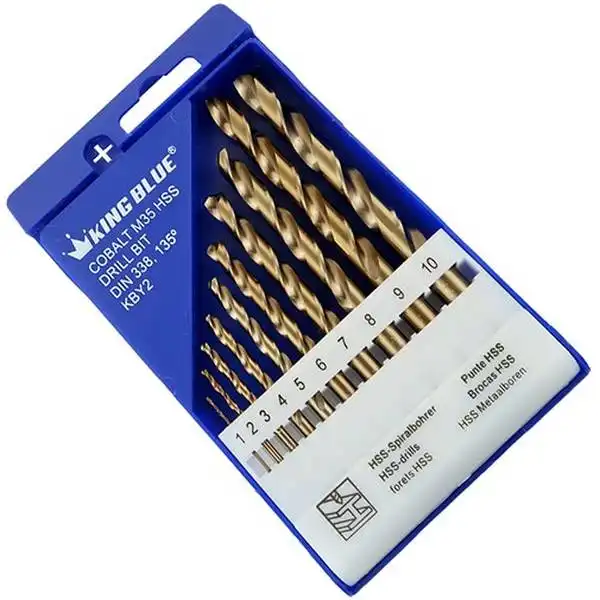 1-10mm Bộ mũi khoan inox 10 chi tiết Kingblue KBY2-B10