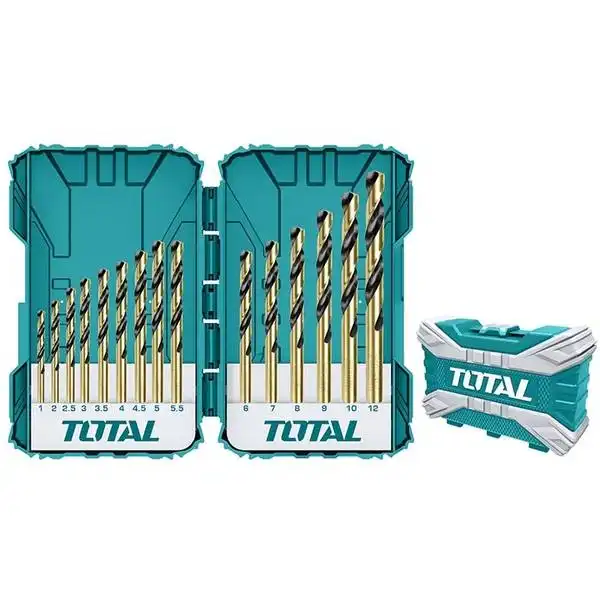 1-12mm Bộ mũi khoan sắt HSS 15 chi tiết Total TACSDL51501
