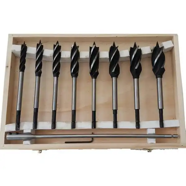 10-25mm Bộ mũi khoan gỗ xoắn 8 chi tiết L+R+T