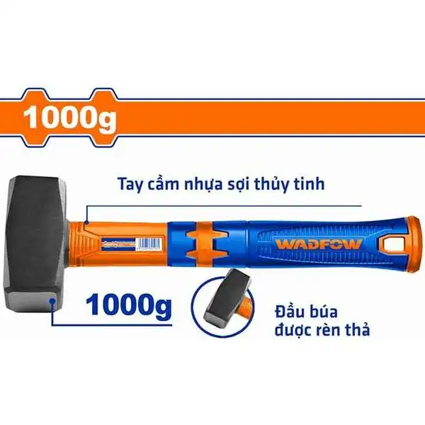 1000g Búa tạ cán nhựa cao su Wadfow WHM2310