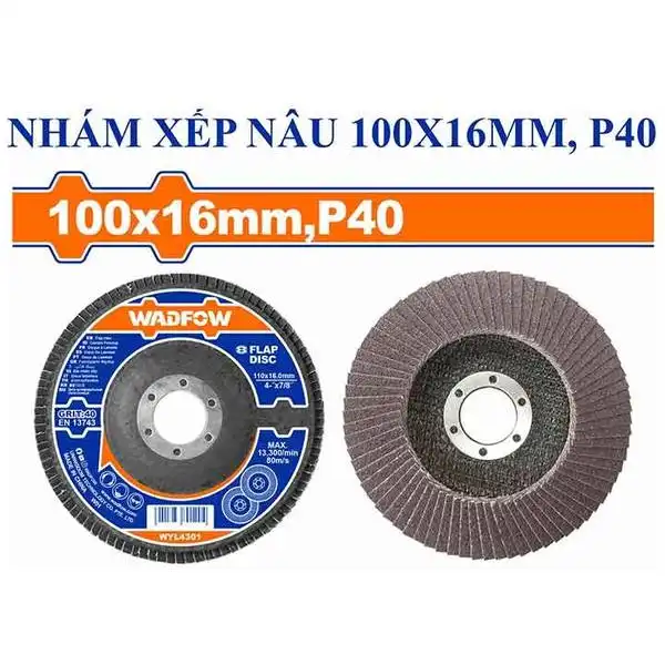 100x16mm Nhám xếp nâu P40 Wadfow WYL4301