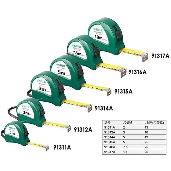 10m Thước cuộn thép (bản 25mm) Sata 91-317A (91317A)