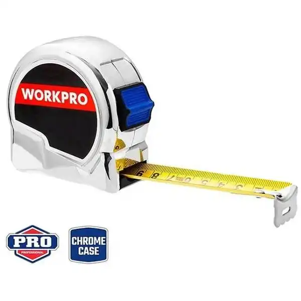 10m x 25mm Thước cuộn thép mạ crom Workpro WP261013