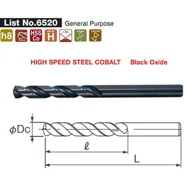 10mm Mũi khoan inox Nachi L6520-100