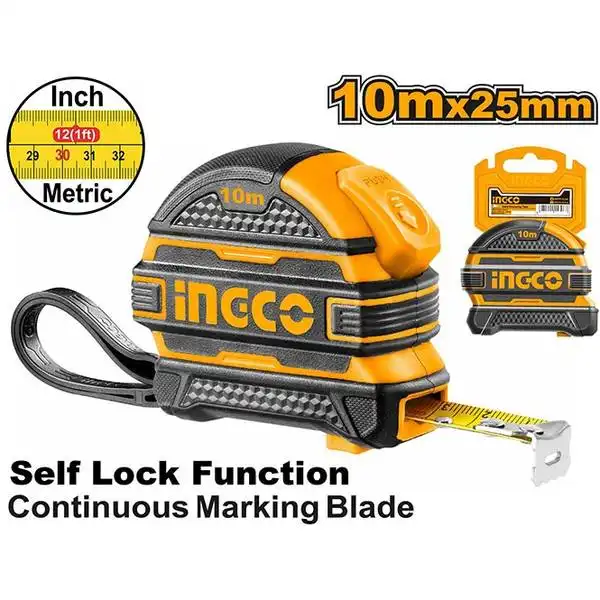10mx25mm Thước cuốn thép Ingco HSMT081025