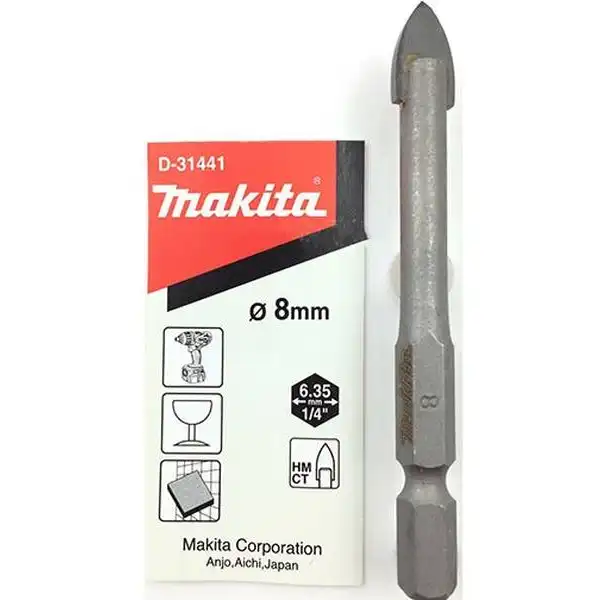 10x80mm Mũi khoan thủy tinh chuôi lục giác Makita D-31457