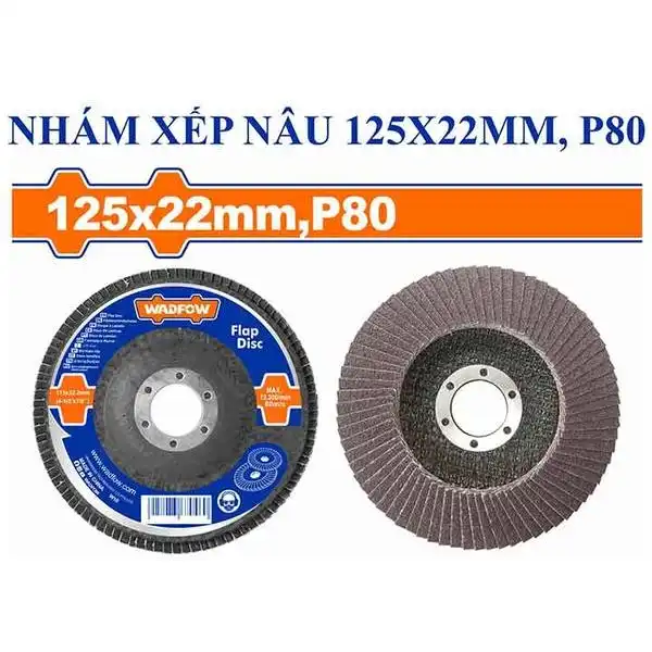125x22mm Nhám xếp nâu P80 Wadfow WYL2303