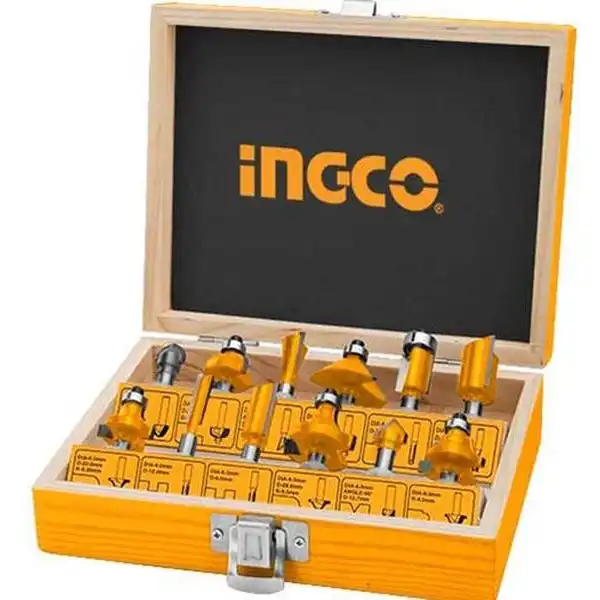 12.7mm Bộ 12 mũi phay gỗ INGCO AKRT12121