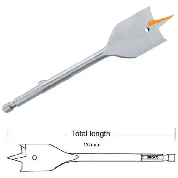 12mm Mũi khoan gỗ đầu dẹp INGCO DBW2211201
