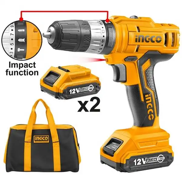 12V Máy khoan búa dùng pin INGCO CIDLI1222