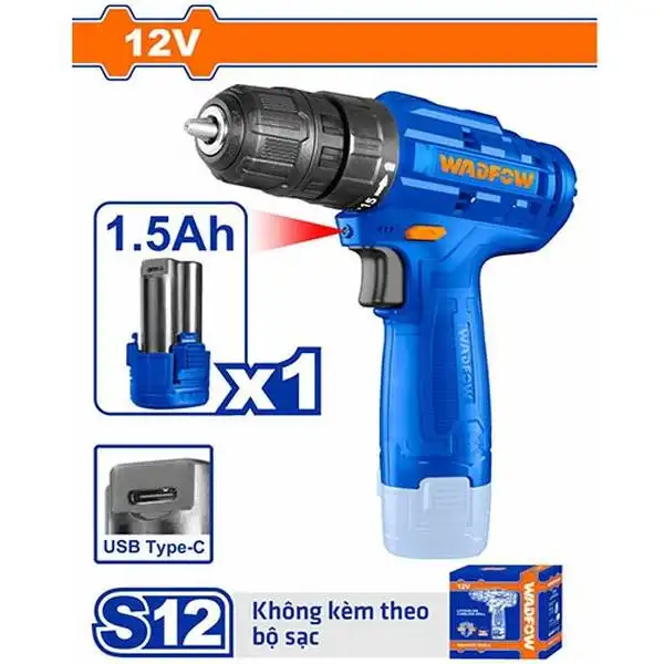 12V Máy khoan vặn vít dùng pin Wadfow WCDS510