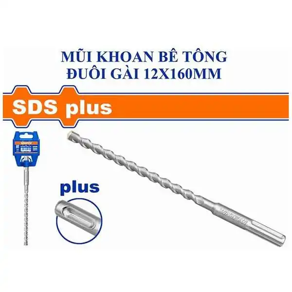 12x160mm Mũi khoan bê tông đuôi gài SDS Wadfow WHD1208