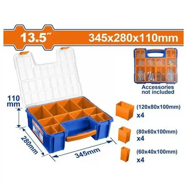 13.5 inch Hộp nhựa đựng linh kiện nhiều ngăn Wadfow WTB1322