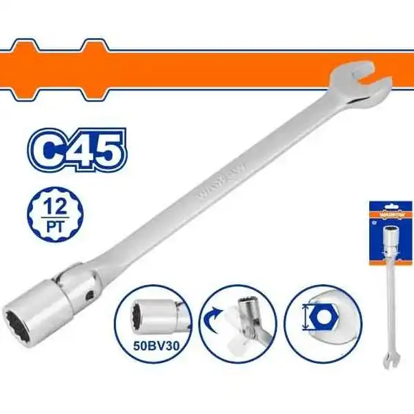 13mm Cờ lê miệng có đầu tuýp lắc léo Wadfow WTH1E13