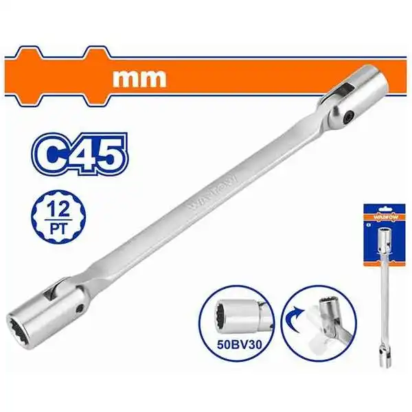 14x15mm Cờ lê 2 đầu tuýp lắc léo Wadfow WTH2E04