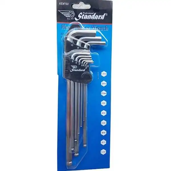 1.5-10mm Bộ lục giác bi 9 chi tiết Standard