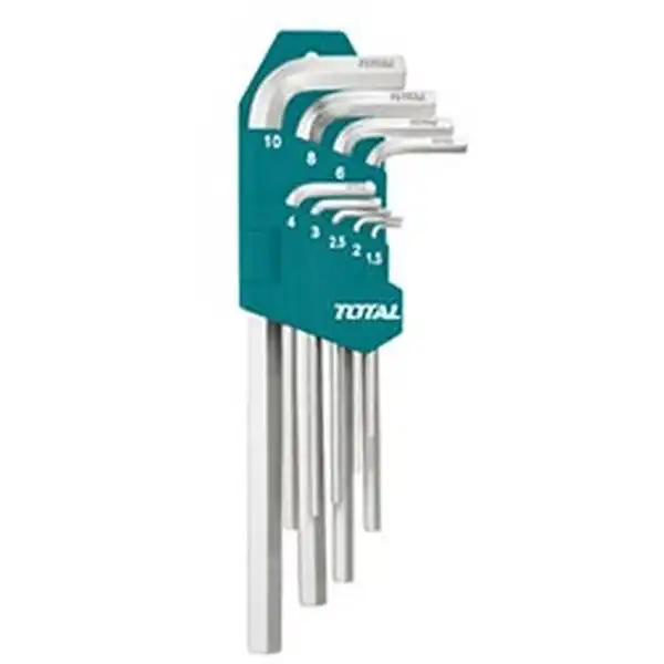 1.5-10mm Bộ lục giác đầu bằng dài 9 chi tiết hệ mét Total THT106192
