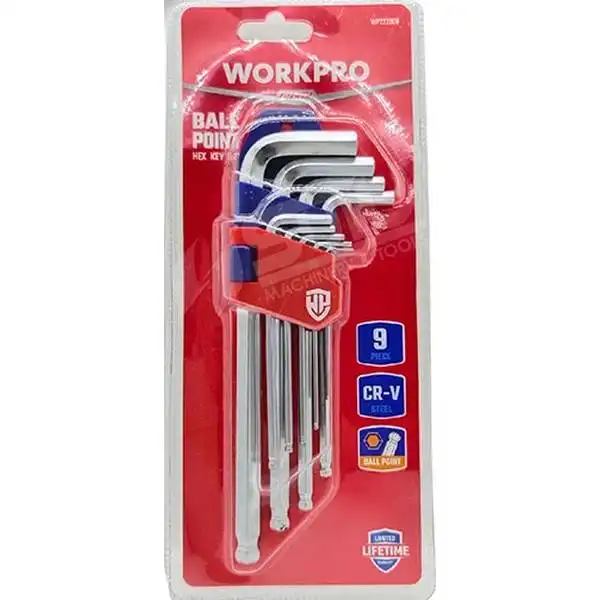 1.5-10mm Bộ lục giác đầu bi (loại trung) 9 chi tiết Workpro WP222006