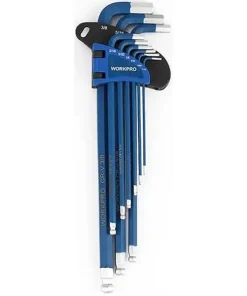 1.5-10mm Bộ lục giác đầu bi thép CR-V 9 chi tiết Workpro WP222011