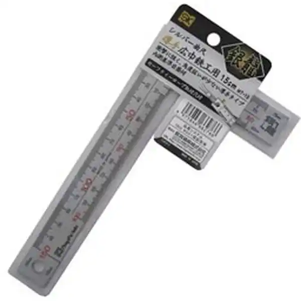 15 x 5cm Thước Êke vuông mạ nhũ bạc Niigata MT-15KD