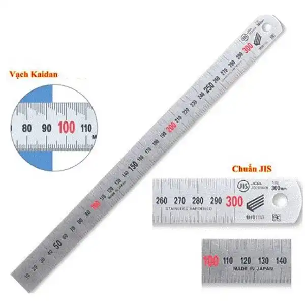 1500mm Thước lá inox vạch Kaidan (bản 40 dày 2mm) Niigata ST-1500KD