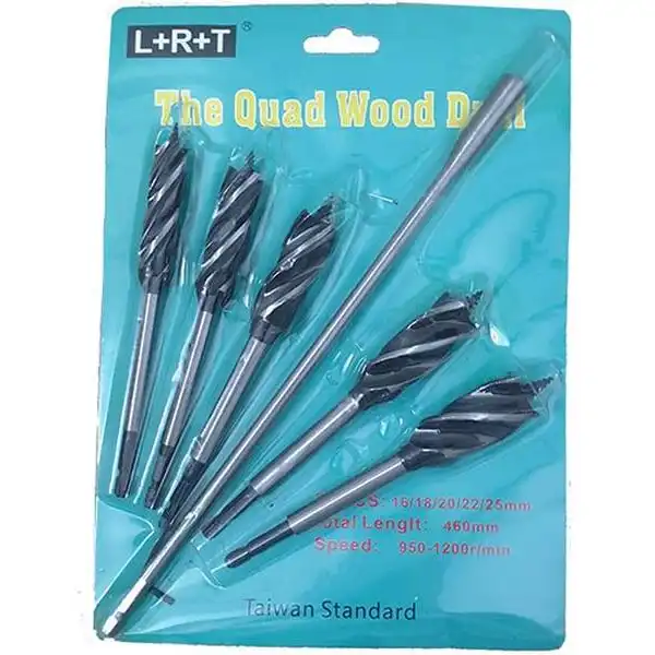 16-25mm Bộ mũi khoan gỗ xoắn 6 chi tiết L+R+T