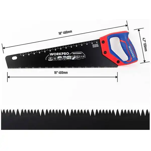 16 inch (400mm) Cưa cầm tay (lưỡi bằng thép SK5) Workpro WP215013