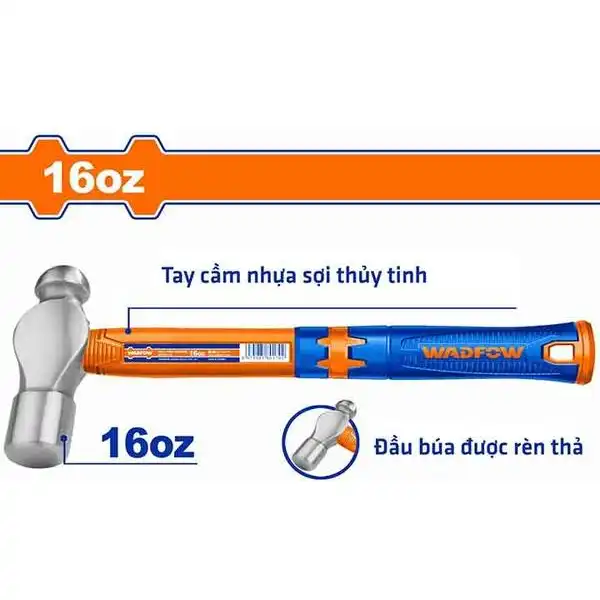 16Oz (450g) Búa bi cán nhựa cao su Wadfow WHM5316