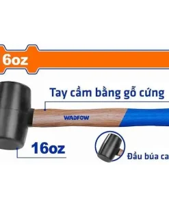 16Oz (450g) Búa cao su đen cán gỗ Wadfow WMB7302