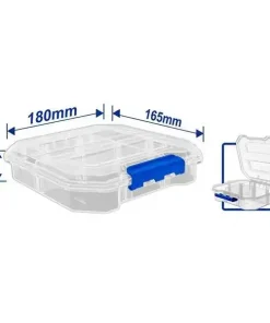 180x165x50mm Hộp đựng linh kiện 6 ngăn trong suốt Wadfow WTB8341