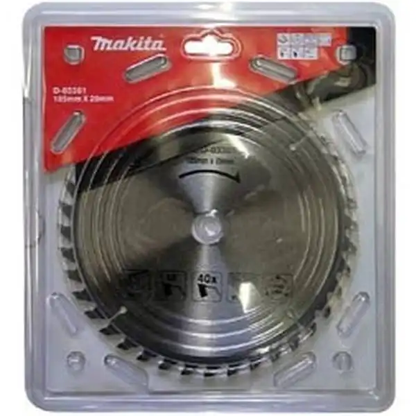 185 x 20 x 40T Lưỡi cắt gỗ 40 răng Makita D-03361
