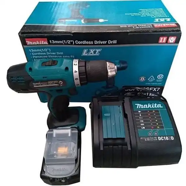 18V Máy khoan vặn vít dùng pin Makita DDF453SFX7