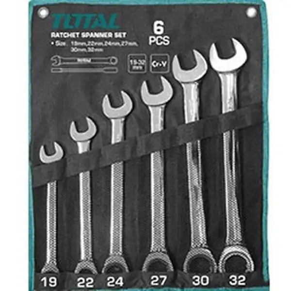 19-32mm Bộ cờ lê vòng miệng tự động 6 chi tiết Total THT102RK061