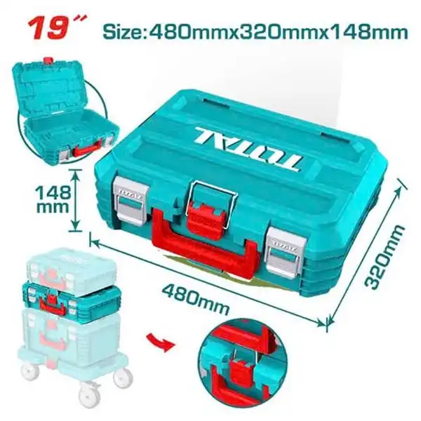 19 inch Thùng đồ nghề xếp chồng lên nhau Total TPBXS102