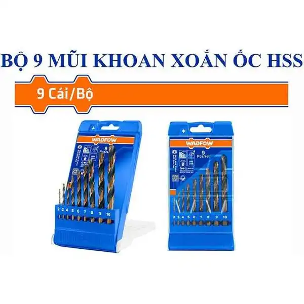 2-10mm Bộ mũi khoan sắt HSS Wadfow WTD6B02
