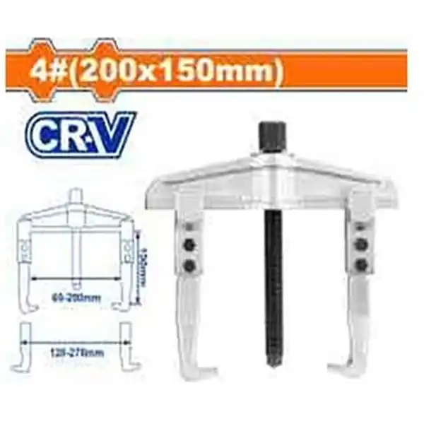 200x150mm Cảo hai chấu chữ H trượt (60-200mm) Wadfow WGP4A04