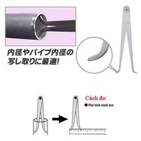 20cm Nhíp đo lỗ trong Niigata IC-200