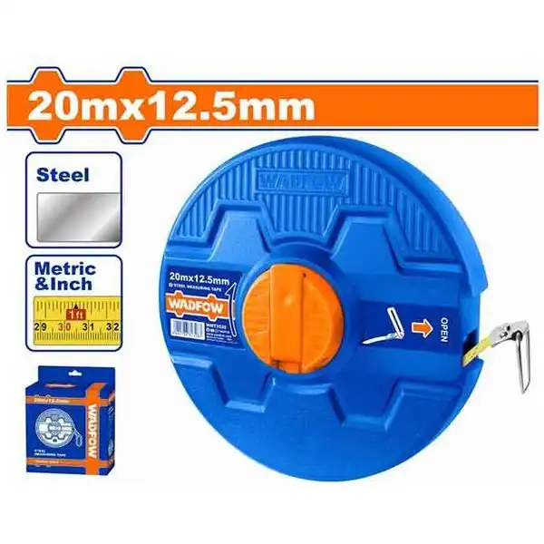 20mx12.5mm Thước cuộn thép hệ inch và mét Wadfow WMT3520
