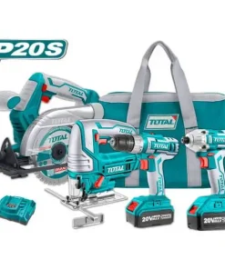 20V Bộ máy cưa đĩa, cưa lọng, máy khoan và máy siết vít dùng pin Total TCKLI2010