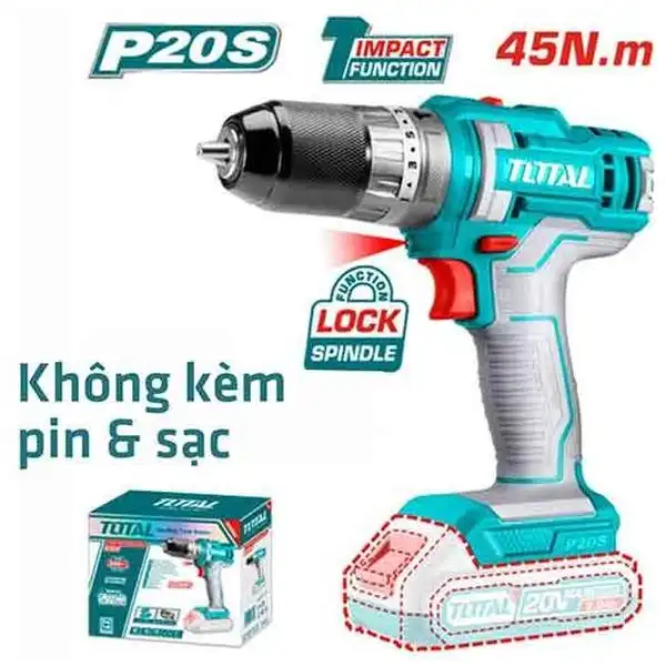20V Máy khoan búa dùng pin (chỉ thân máy) Total TIDLI201455