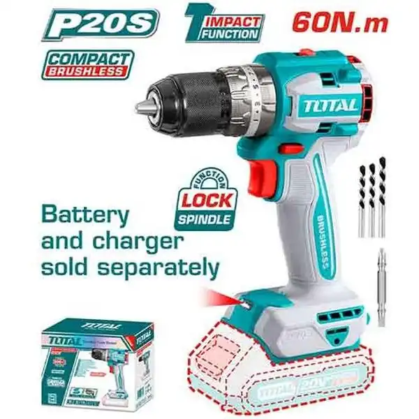 20V Máy khoan búa dùng pin (chỉ thân máy) Total TIDLI206021 (đổi qua TIDLI206681)
