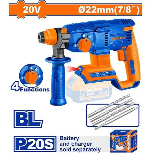20V Máy khoan búa dùng pin (chỉ thân mày) Wadfow WLM15220