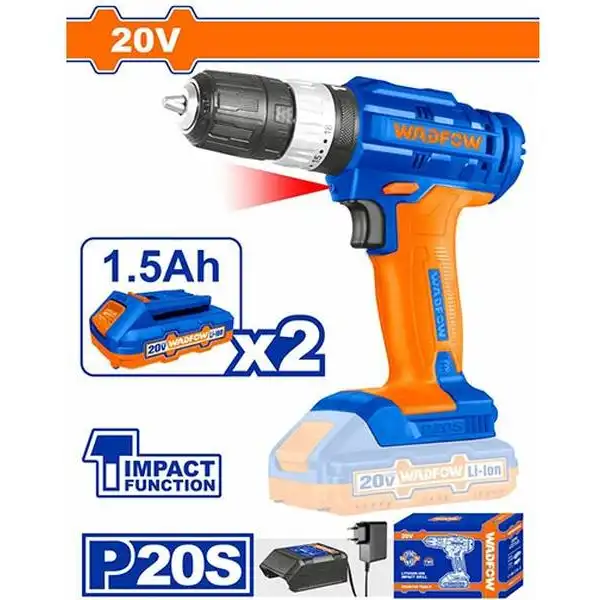 20V Máy khoan búa dùng pin Wadfow WCDP522