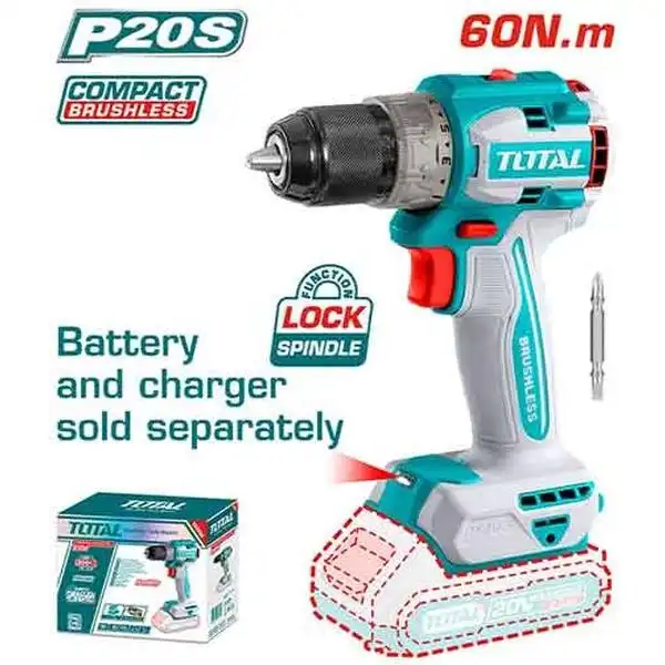 20V Máy khoan vặn vít dùng pin (chỉ thân máy) Total TDLI206021 (đổi qua TDLI206681)