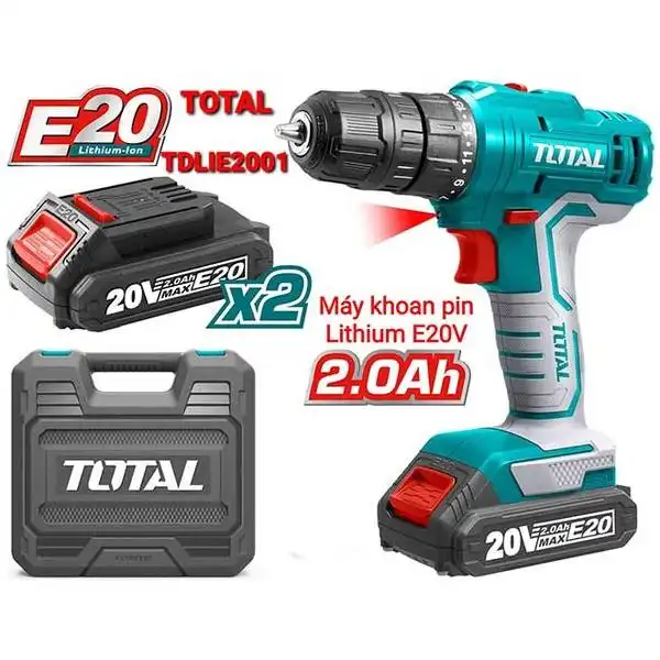 20V Máy khoan vặn vít dùng pin E20 Total TDLIE2001