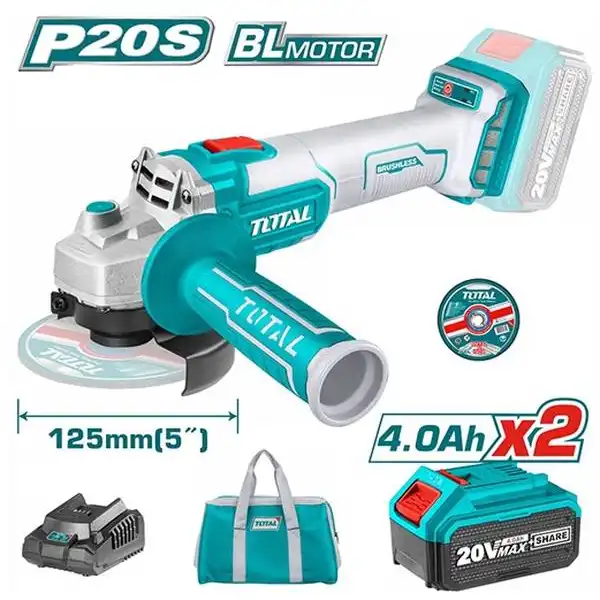 20V Máy mài góc dùng pin 125mm (không chổi than) Total TAGLI2012582
