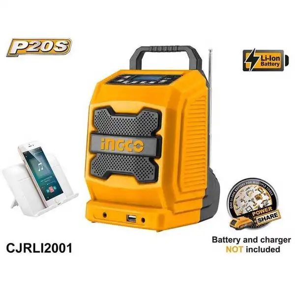 20V Radio (loa) công trường dùng pin Ingco CJRLI2001