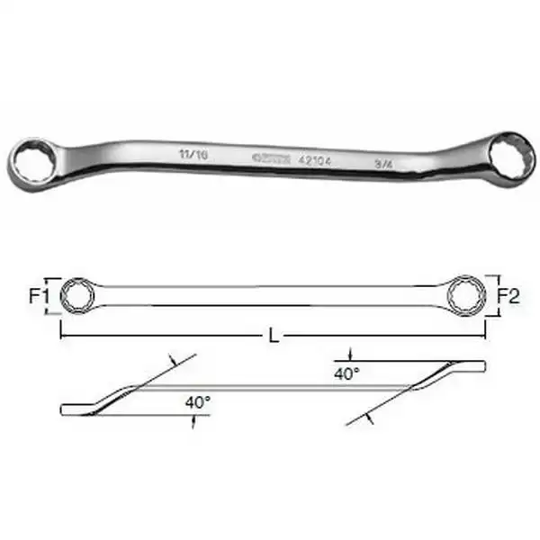 21x23mm Cờ lê 2 vòng miệng tròn Sata 42-208 (42208)