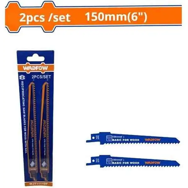 225mm Bộ lưỡi cưa kiếm (cưa gỗ có đinh) 2 chi tiết Wadfow WJT1111DF